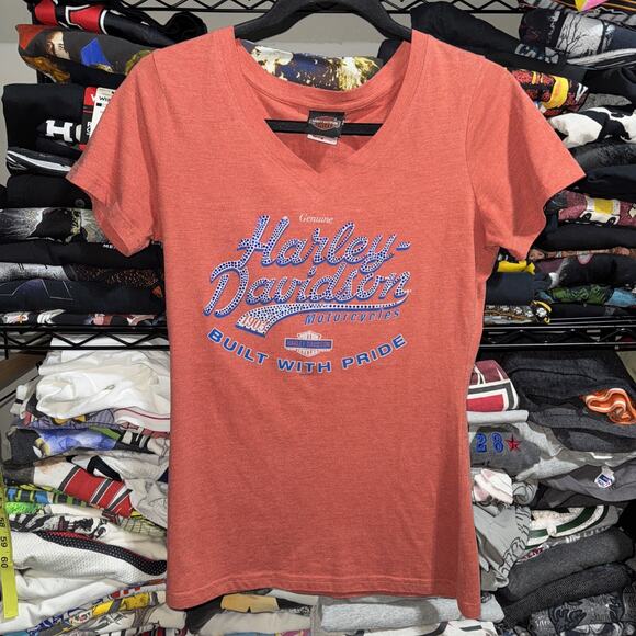 Y2K Harley Davidson Women’s Bedazzled Florida Shirt Size Small - Picture 1 of 5